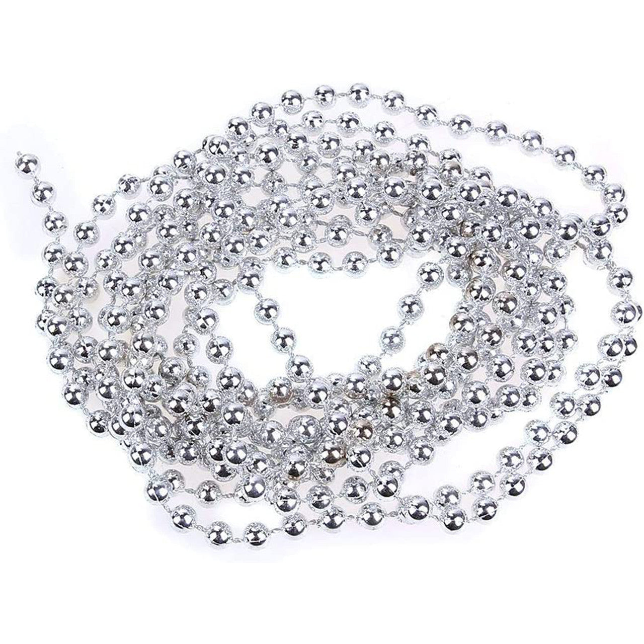 Christmas Bead Chain Garland - Silver