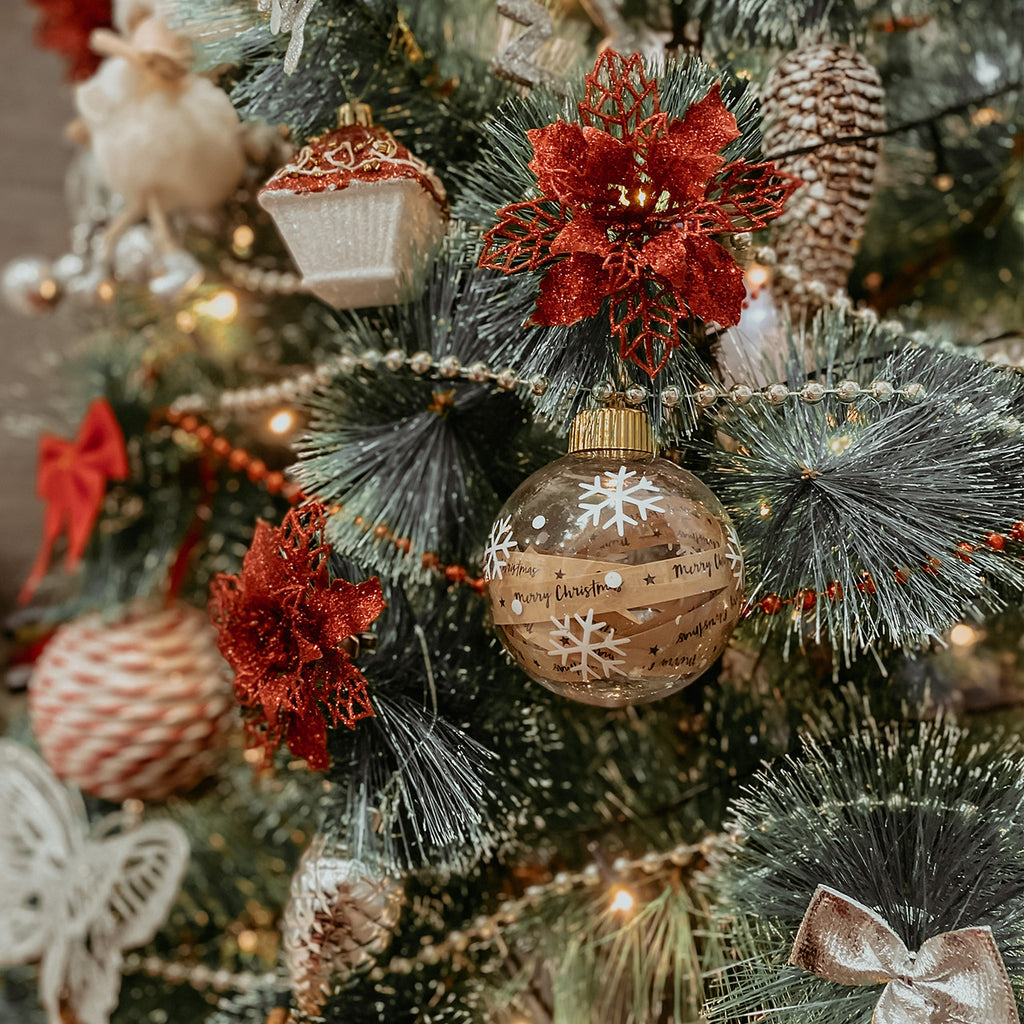 Christmas Bead Chain Garland - Red