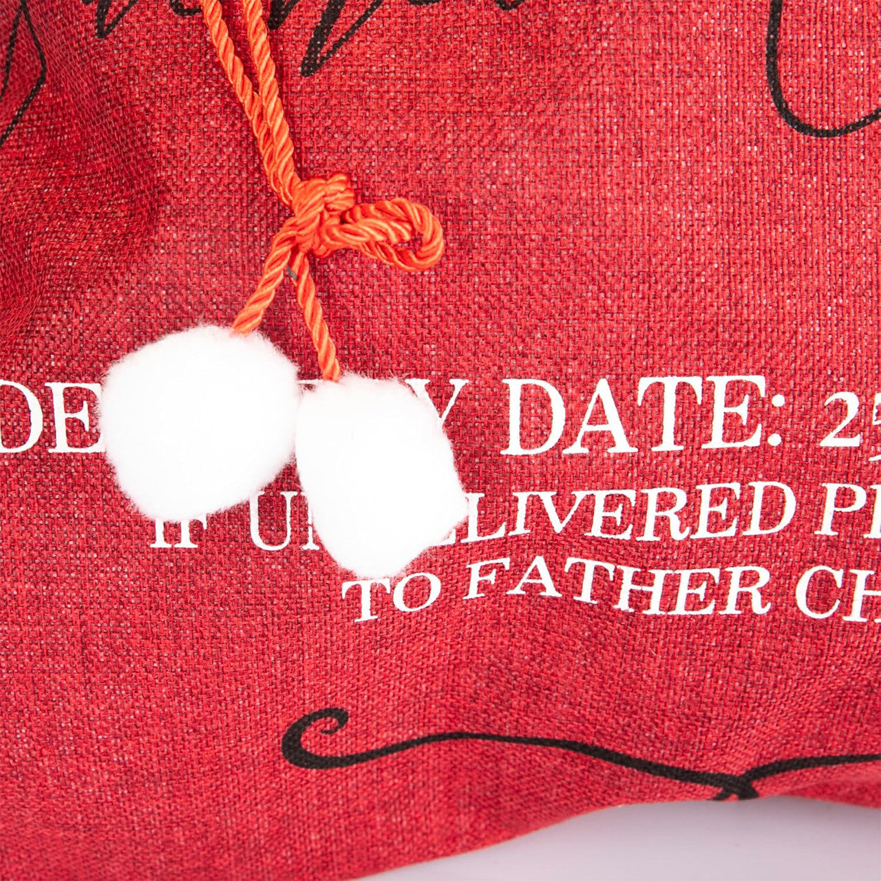 North Pole Express Mail Christmas Stocking Sack - Red