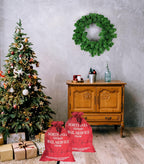 North Pole Express Mail Christmas Stocking Sack - Red