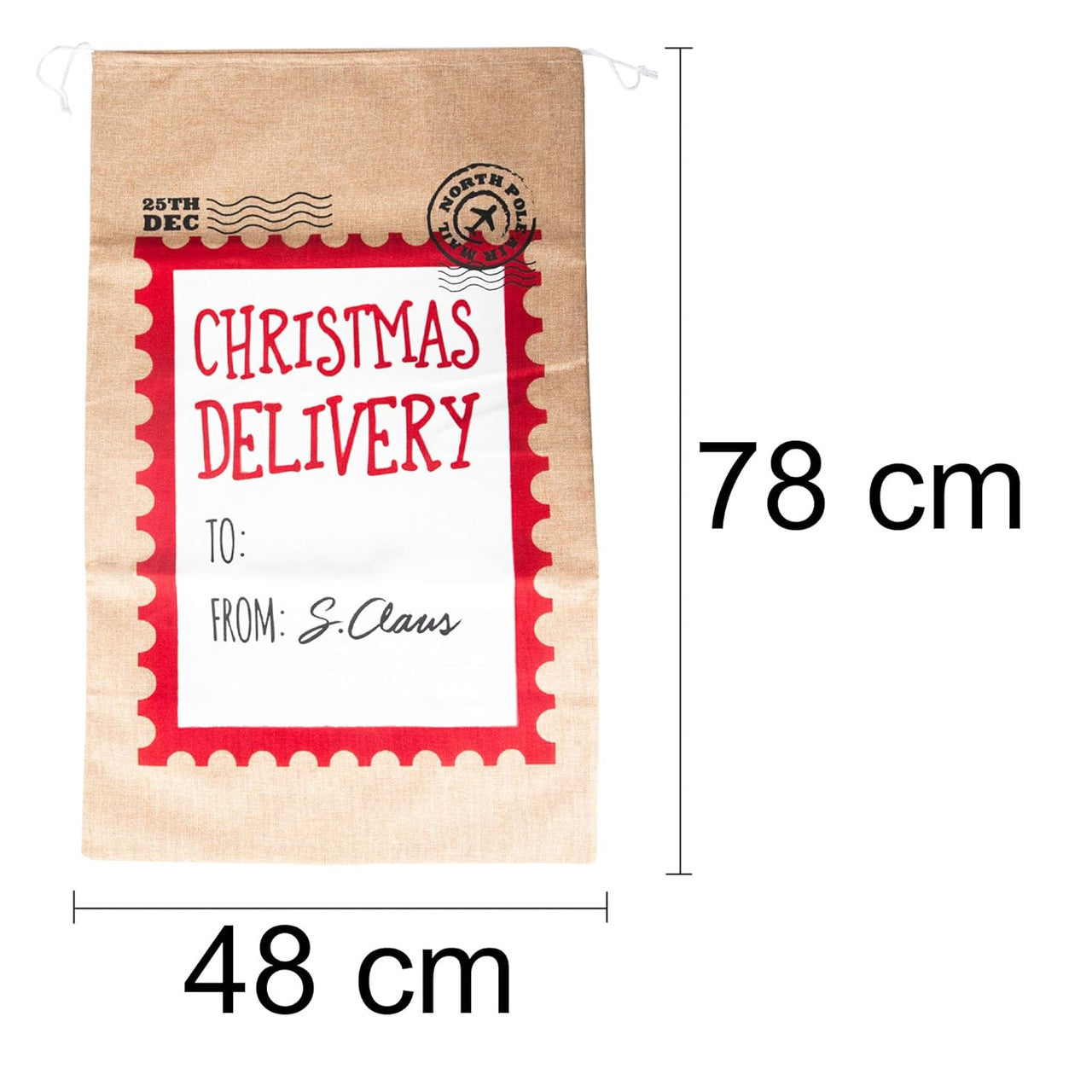 Christmas Stocking Delivery Sack - White