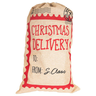 Christmas Stocking Delivery Sack - Beige