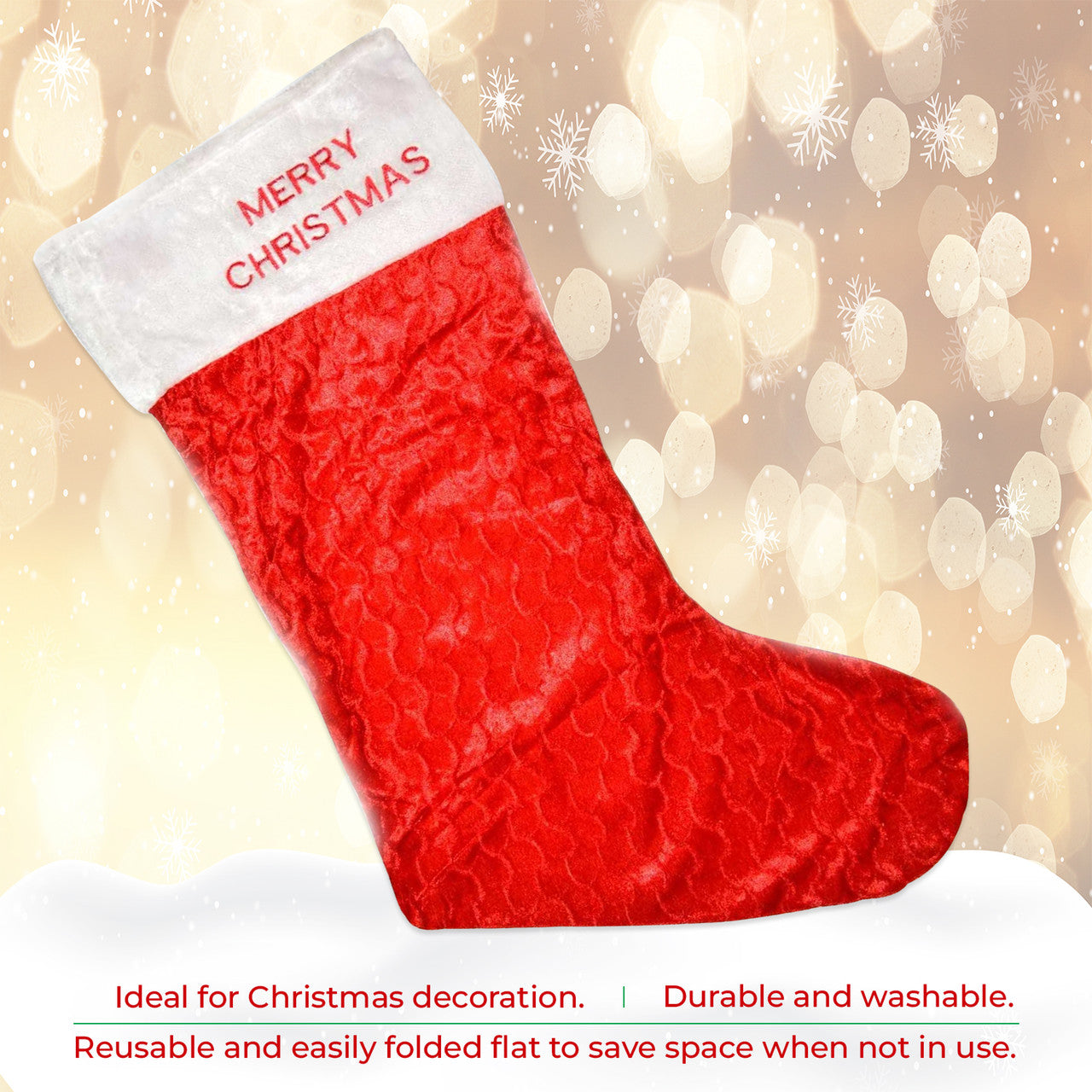 Large Deluxe Red Velvet Stocking