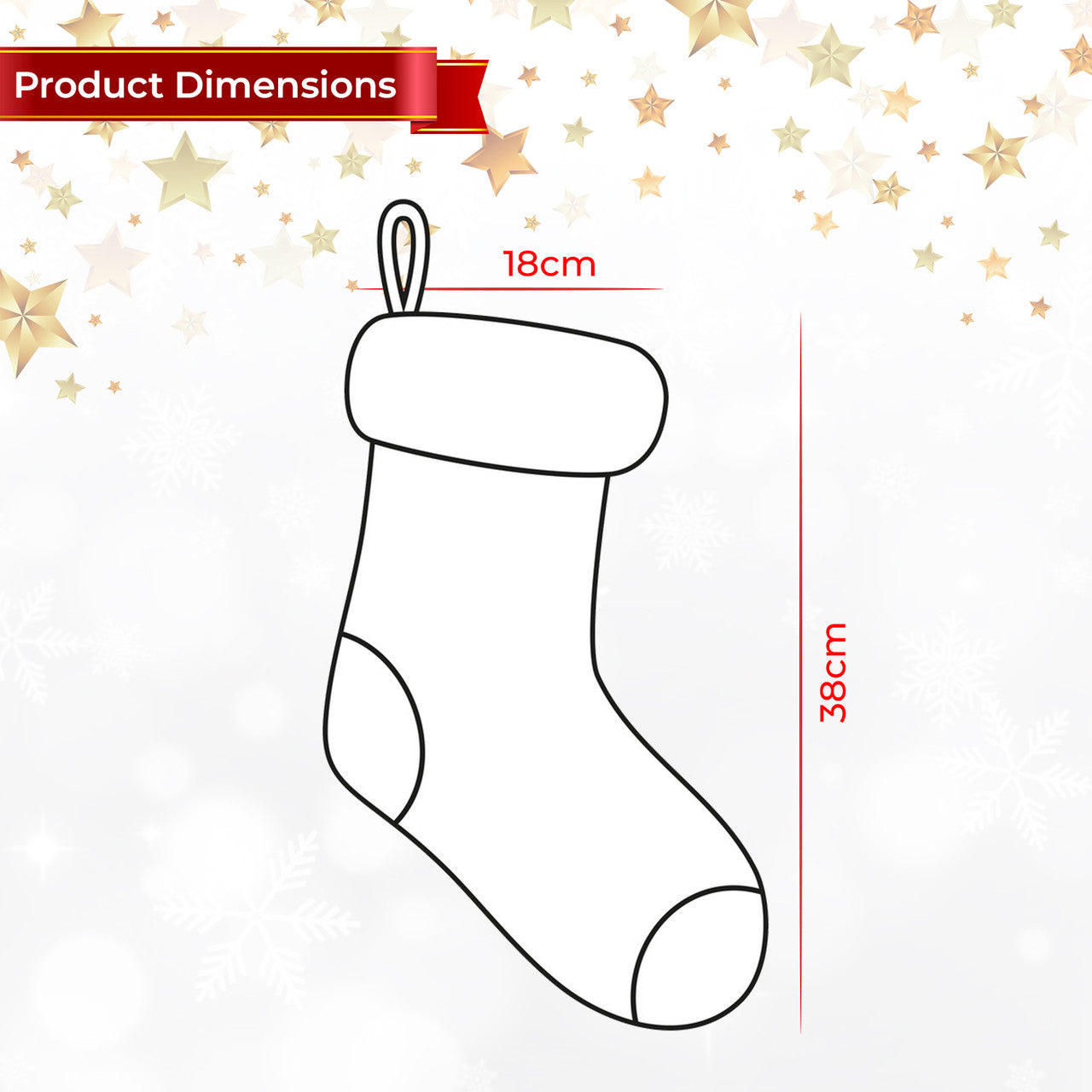 Felt Christmas Stocking - Red