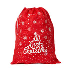 Christmas Red Felt Sack - Snowflakes