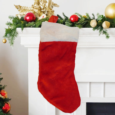 Christmas Stocking - Red Velvet Plain