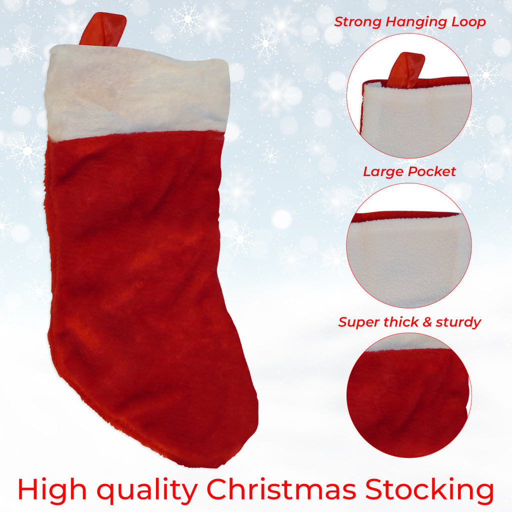 Christmas Stocking - Red Velvet Plain