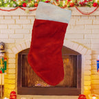 Christmas Stocking - Red Velvet Plain