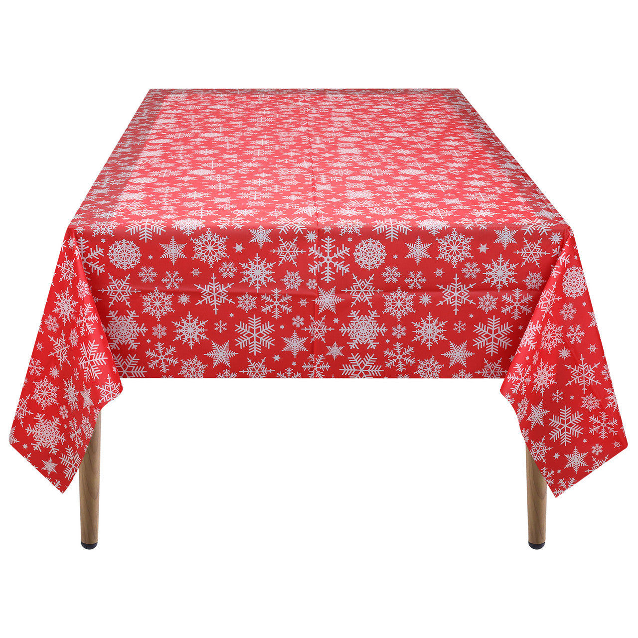 Christmas Plastic Tablecloth - Snowflakes