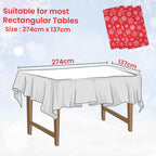 Christmas Plastic Tablecloth - Snowflakes