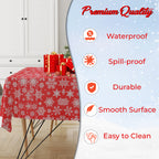 Christmas Plastic Tablecloth - Snowflakes