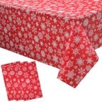 Christmas Plastic Tablecloth - Snowflakes