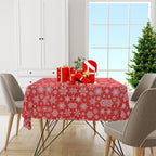 Christmas Plastic Tablecloth - Snowflakes