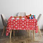 Christmas Plastic Tablecloth - Snowflakes