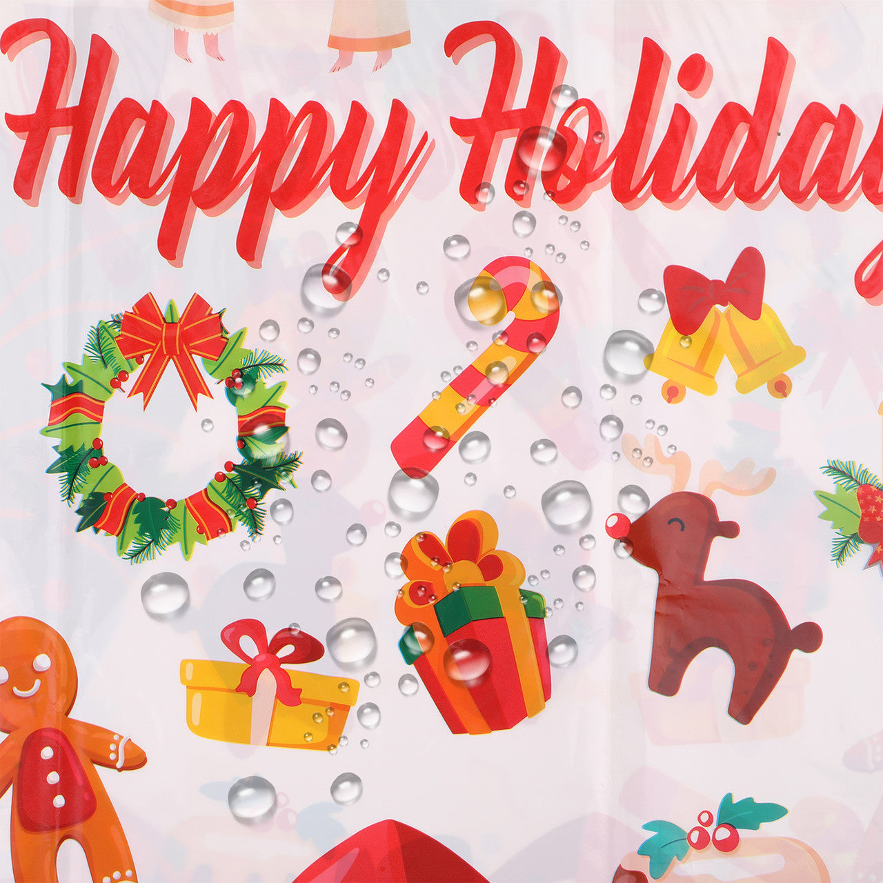 Christmas Plastic Tablecloth - Ornaments