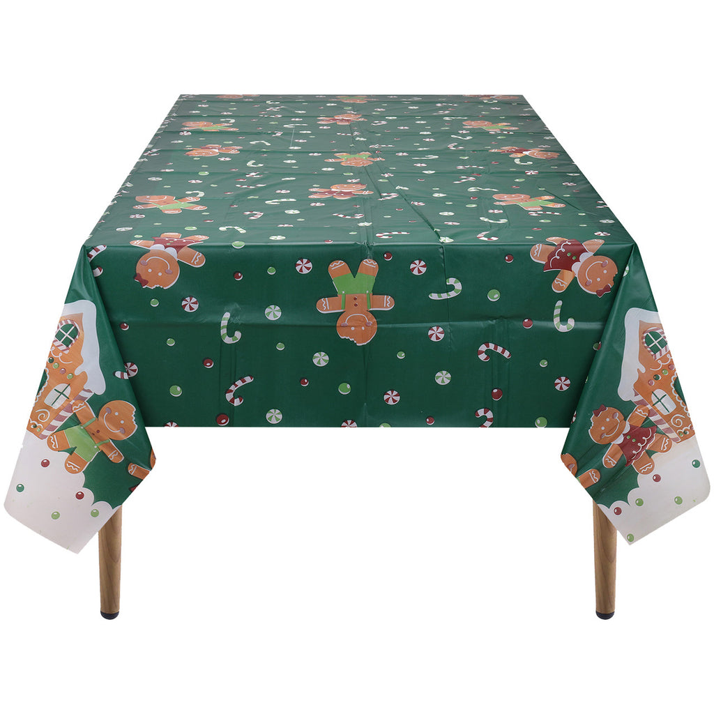 Christmas Plastic Tablecloth - Teddy Bear