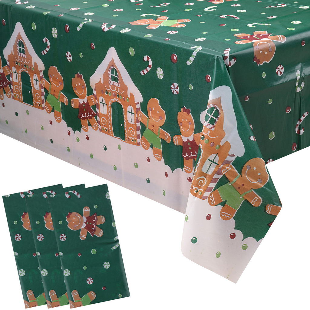 Christmas Plastic Tablecloth - Teddy Bear