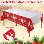Reindeer & Tree Printed Xmas Tablecloth