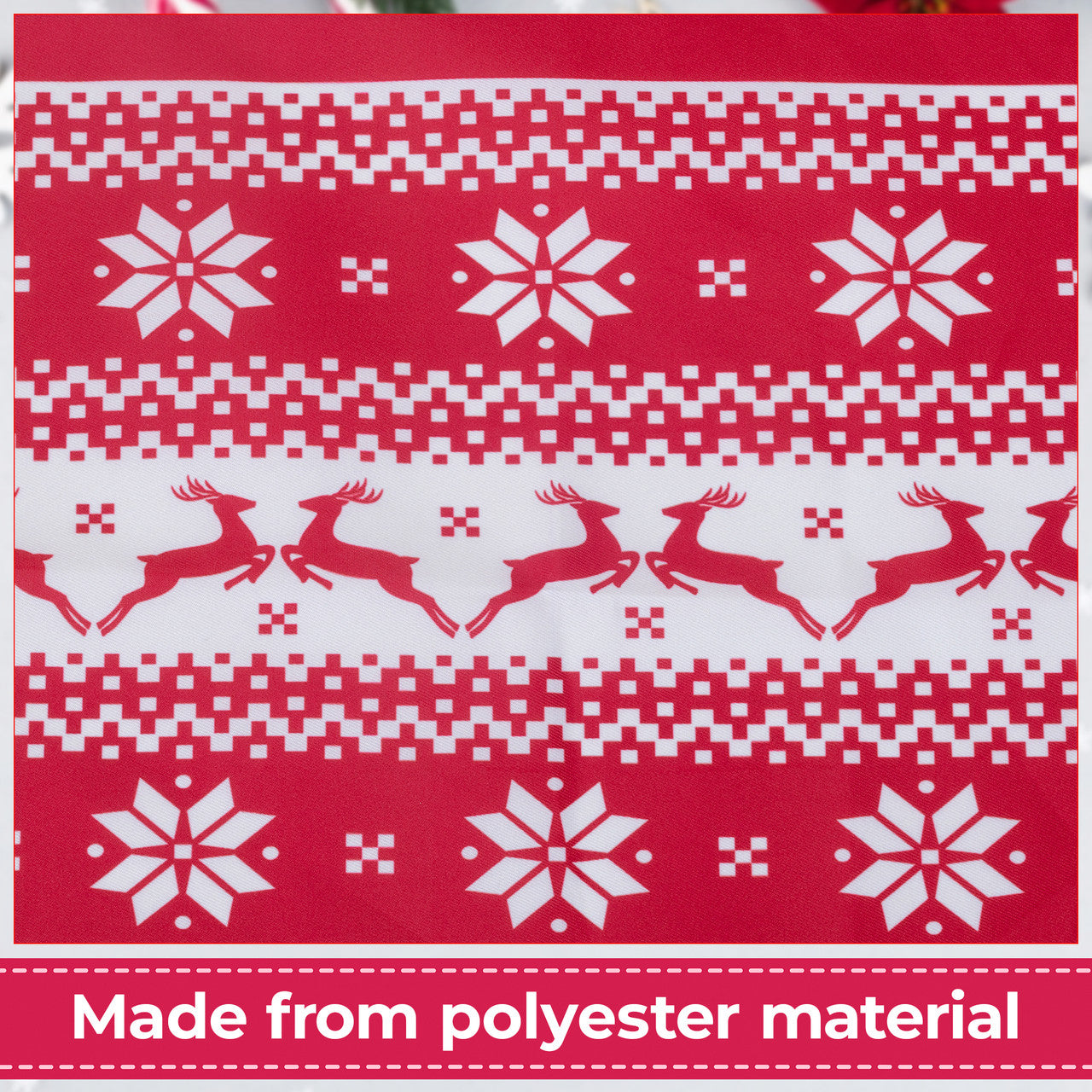 Christmas Tablecloth with Hearty Reindeer Design