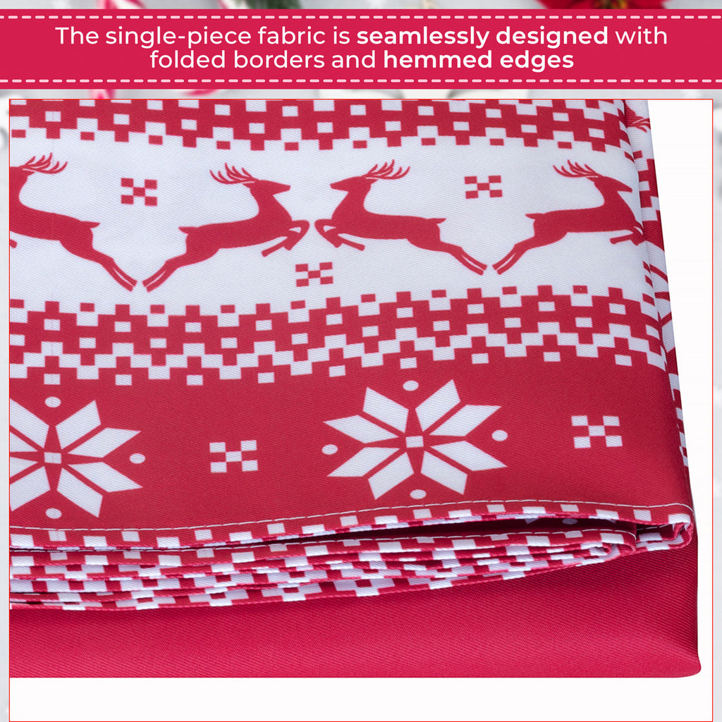 Christmas Tablecloth with Hearty Reindeer Design