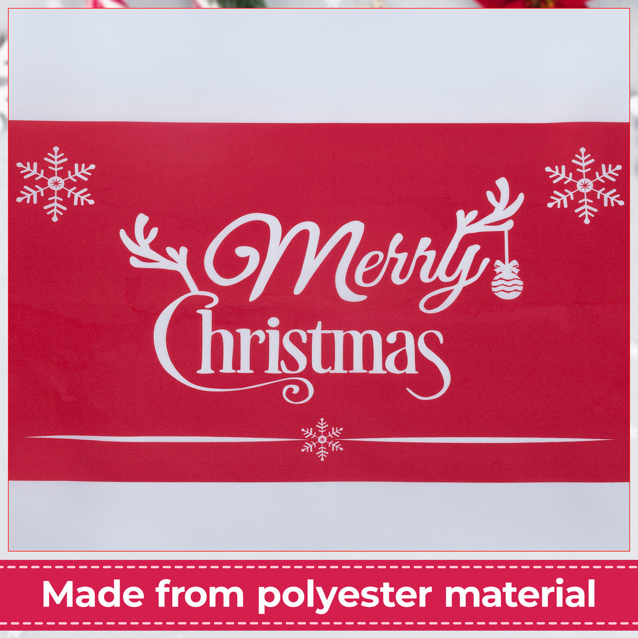 Reindeer and Merry Christmas Design Tablecloth