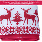 Reindeer and Merry Christmas Design Tablecloth