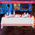 Reindeer and Merry Christmas Design Tablecloth