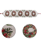 180cm x 35cm Christmas Table Runner - Wreath