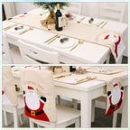 180cm x 35cm Christmas Table Runner - Santa & Snowman