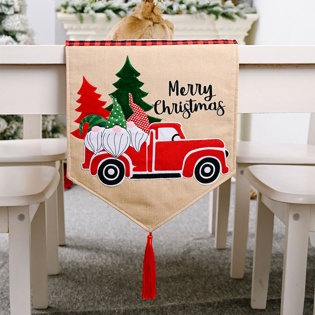 180cm x 35cm Christmas Table Runner - Christmas Tree  & Elves