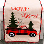 180cm x 35cm Christmas Table Runner - Christmas Tree  & Truck