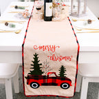 180cm x 35cm Christmas Table Runner - Christmas Tree  & Truck