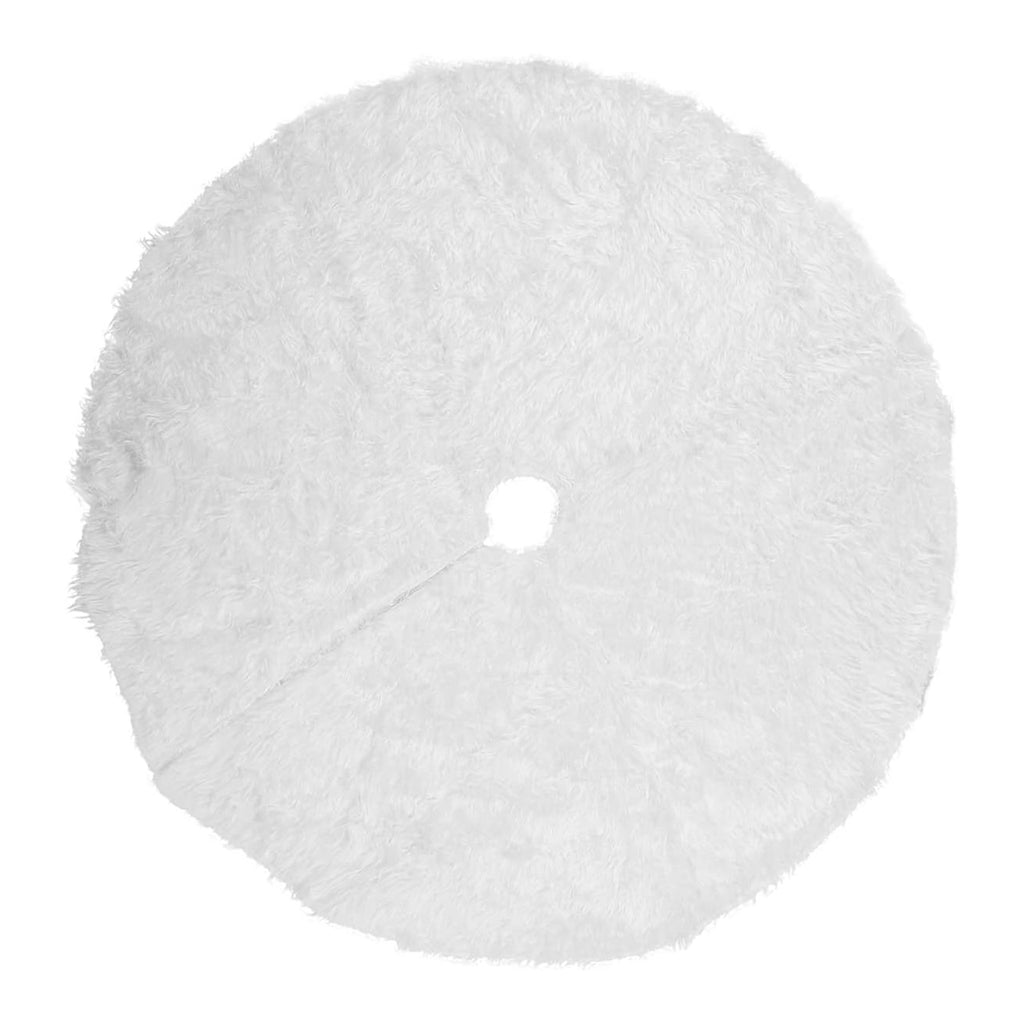 Christmas Tree Skirt - White Faux Fur