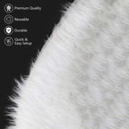 Christmas Tree Skirt - White Faux Fur