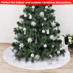 Christmas Tree Skirt - White Faux Fur