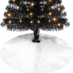 Christmas Tree Skirt - White Faux Fur