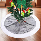 Christmas Tree Skirt - Grey & White
