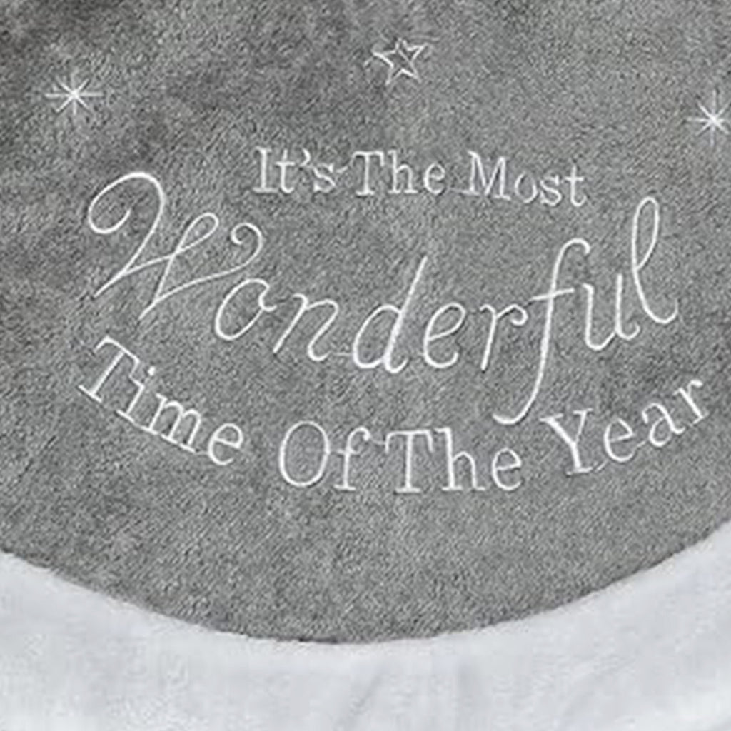 Christmas Tree Skirt - Grey & White