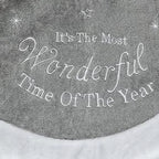 Christmas Tree Skirt - Grey & White