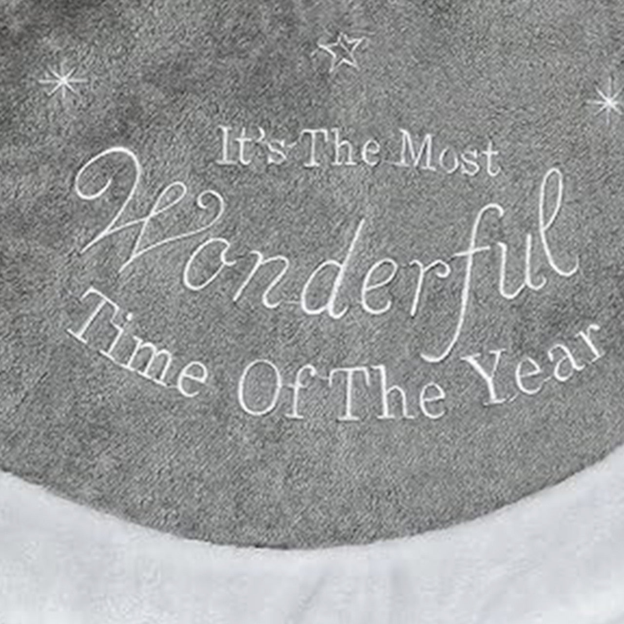 Christmas Tree Skirt - Grey & White