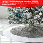 Christmas Tree Skirt - Grey & White