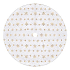 Christmas Tree Skirt - White With Gold Snowflakes