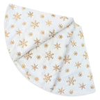 Christmas Tree Skirt - White With Gold Snowflakes