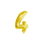 Large Foil Number Air-fill and Helium Balloons (0-9) - Gold