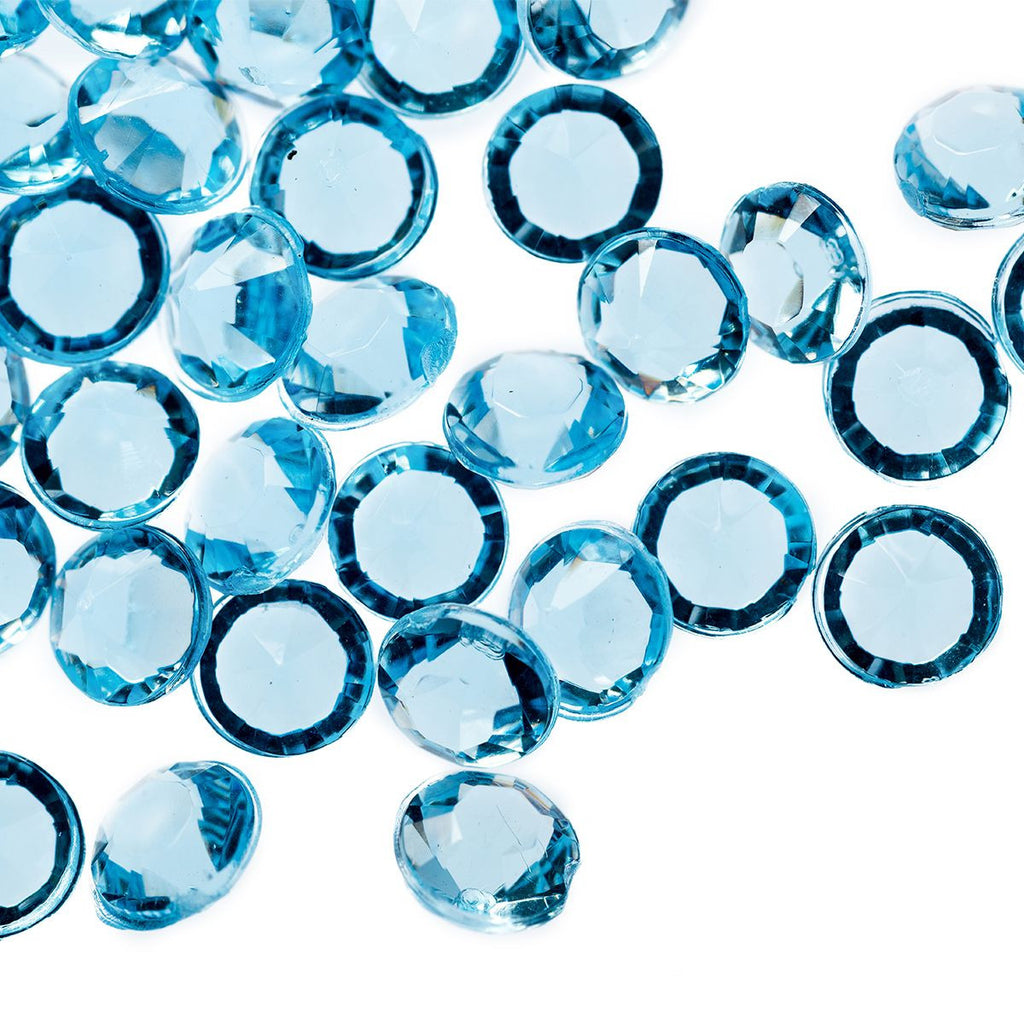 2000 Iridescent Table Scatter Acrylic Crystals, 4.5mm - Aqua Blue