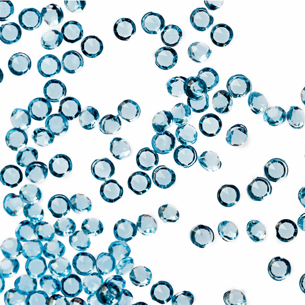 4000 Iridescent Table Scatter Acrylic Crystals, 2.5mm - Aqua Blue