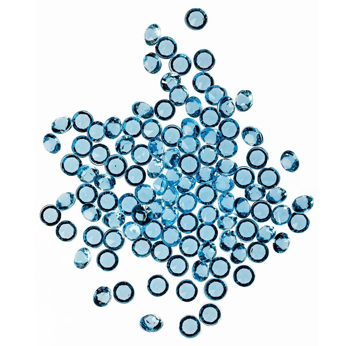 2000 Iridescent Table Scatter Acrylic Crystals, 4.5mm - Aqua Blue