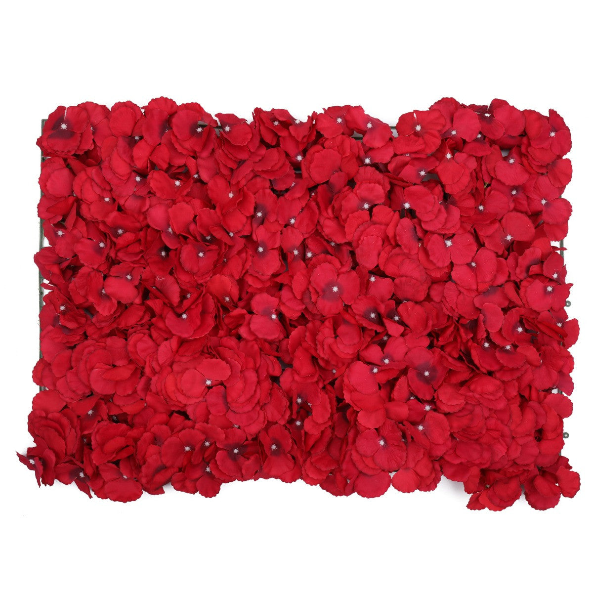 Hydrangea Artificial Flower Wall Panel 60cm x 40cm - Red