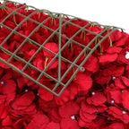 Hydrangea Artificial Flower Wall Panel 60cm x 40cm - Red