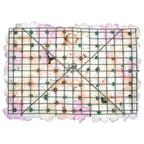 Hydrangea Artificial Flower Wall Panel 60cm x 40cm -Peach, Pink, Ivory & White